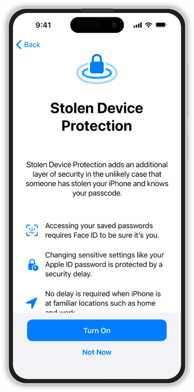 Apples Stolen Device Protection